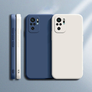 Fundas Coque Square Phone Case for Xiaomi Redmi Note 10 Pro Max 10S Original Funda Note10 S 10T 5G Liquid Silicone Cover Fundas