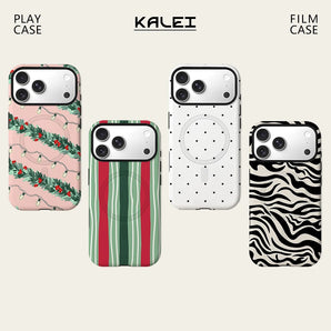 Christmas Garland Light Phone Case For Magnetic for iPhone 17 16 15 14 13 12 11 Pro Max Plus Double-layer Anti-Drop Back Cover
