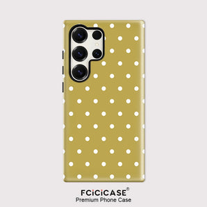 PC +TPU Case For Samsung Galaxy S26 Ultra S25 S24 S23 Plus S22 S20 FE A16 A26 A36 A56 Polka dot Anti-fall Covers Funda