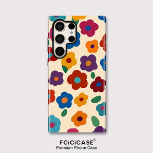 Fcicicase Phone Case For Samsung Galaxy S20 FE S24 Plus S25 Ultra S23 S 23+ 5G Vintage Floral Pattern Shockproof Acrylic Cover