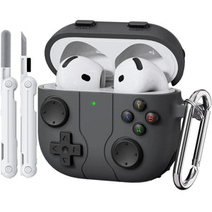 Classic Game Case for Apple Airpods 4/Pro 3/Pro 2 Cases Soft Silicone Funny Case Cover with Cleaning Kit For AirPods 4/Pro 3/Pro