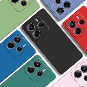 For Redmi Note 14 Case For Redmi Note 14 4G 5G Global Cover Original Liquid Silicone Rubber Shockproof Bumper For Redmi Note 14
