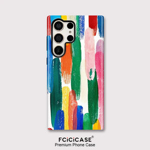 Art Painting Phone Case For Samsung Galaxy S26 Edge S25+ A36 S20 FE A26 A16 S24 S23 Ultra A56 Dual Layer Matte Hoesje