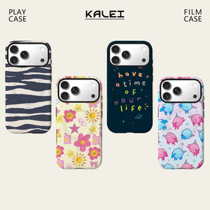 Hand Drawn Zebra Stripe Phone Case For Magnetic for iPhone 17 16 15 14 13 12 11 Pro Max Plus Double-layer Anti-Drop Back Cover