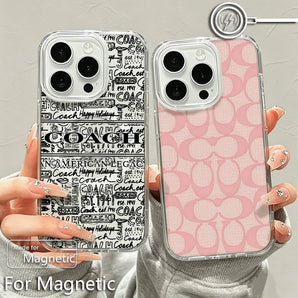 Luxury C-coa-chs Magnetic Phone Case for iPhone 18 17 16 15 14 13 12 11 8 7 Air Plus Pro Max X XR XSMax Soft Clear Tpu Cover