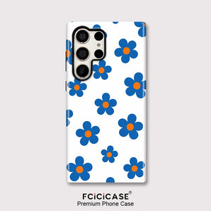 Fcicicase S20 FE Flowers Pattern Phone Case For Samsung Galaxy S24 S23 Plus S25 Ultra A16 A26 A56 A36 Anti-knock Matte Cover