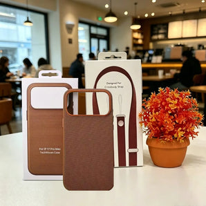 1:1 Original For MagSafe Charging Magnetic Phone Case For iPhone 18 Pro Max 17 16 15 14 With Woven Strap Anti-lost Lanyard Cover