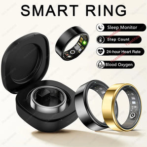 2026 New Smart Ring Men Women, Heart Rate Blood Oxygen and Sleep Monitor Smartring IP68 & 5ATM Waterproof, Multi-sport Ring R11C