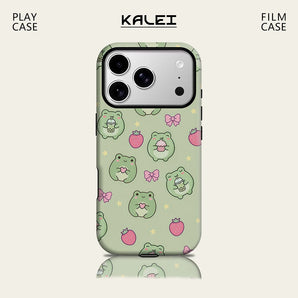 Frog Strawberry For Magnetic Must-Have Phone Case for IPhone 18 17 16 15 14 13 Pro Max Plus Single Double-layer tough Case
