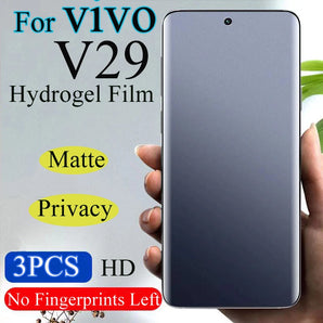 For VIVO V29 Matte Screen Protector For VIVO V29 Lite Privacy Hydrogel Film V29e V29Lite Soft HD Full Coverage Anti-Peeping Blue