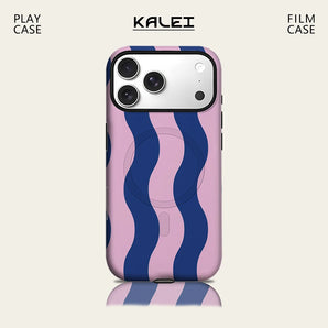 Blush & Blue Wave Phone Case for IPhone 17 16 15 14 13 Pro Max Plus for Magnetic Single Double-layer Tough Case