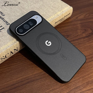Luxury Leather for Magsafe Matte Case for Google Pixel 11 10 9 Pro XL 8 10A 9A 8A Magnetic Wireless Charging Shockproof Cover