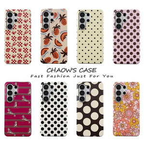 Luxury Bugr Dolce & Dots Phone Case for Samsung Galaxy S20 FE S22 S24 S25 S26 Plus Ultra Edge 4G 5G Double-layer Back Cover