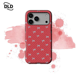 Red Bows & Dots Phone Case For Magnetic Phone Case for IPhone 17 16 15 14 13 Pro Max Plus Single Double-layer tough Case