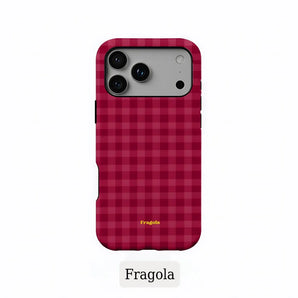 Phone Case for iPhone 17 16 15 14 13 12 11 X XS XR Air Pro Max Plus Luxury Clmj Fragola Coloful Grids Double-layer Back Cover