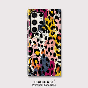 Fcicicase Colorful Leopard Phone Case For Samsung Galaxy S25 Ultra S23 Plus S24 S20 FE A36 A26 A56 A16 Anti Drop Shockproof Capa