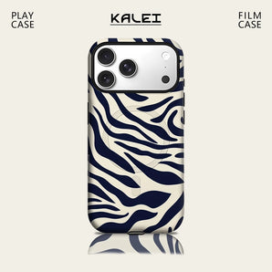 Navy Zebra Phone Case for IPhone 17 16 15 14 13 Pro Max Plus for Magnetic Single Double-layer Tough Case