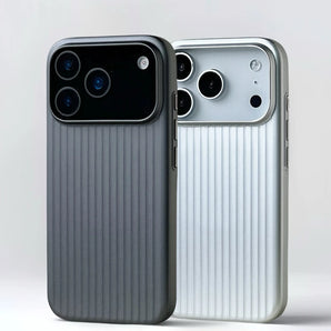 Fashion Plating Luggage Stripes For MagSafe Phone Case For iPhone 18 17 16 15 14 Pro Max Shockproof Wireless Charge Matte Cover