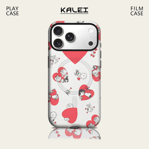 Snoopy Heart Love Phone Case for IPhone 17 16 15 14 13 Pro Max Plus for Magnetic Single Double-layer Tough Case