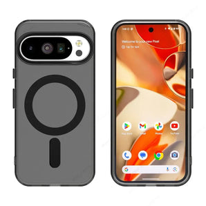 Matte Clear Magnetic Wireless Charge Armor Magsafe Case For Google Pixel 9 Pro XL 8 Pro 9A Military Shockproof Candy Color Cover