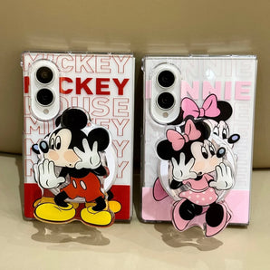 Cute Anime Cartoon Character Phone Case for Samsung Galaxy Z Fold 8 Ultra Z Fold 8 Fold 7 Cover with MagSafe Stand Anti Drop Set