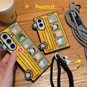 Cute Cartoon Snoopy 3D Phone case for Samsung Galaxy Z Fold 8 Ultra Fold 7 Fold 7 6 5 4 Fold 8 Cover With Chain Crossbody Cases