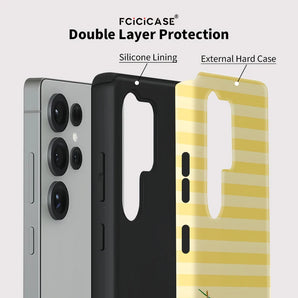 Fcicicase Stripes Case For Samsung Galaxy S26 Ultra S25 S24 S23 Plus S22 S20 FE A16 A26 A36 A56 Shockproof PC +TPU Cover hoesjes