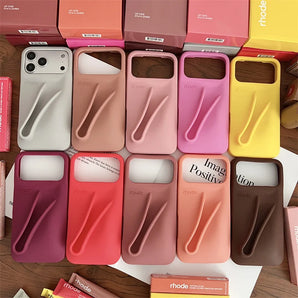 With Box Hot Sale Soft Silicone Phone Case For iPhone 17 Air 11 12 13 14 15 16 Pro Max Plus New Portable Lip Gloss Holder Cover