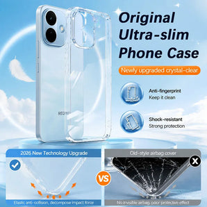 Luxury Crystal Clear Phone Cases for Redmi Note 17 Pro Max Plus Note17 Slim Soft Transparent Invisible Shockproof TPU Back Cover