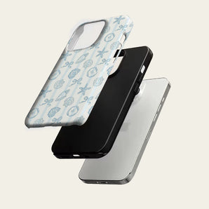 Shell Stripe Bow Phone Case For Magnetic for iPhone 17 16 15 14 13 12 11 Pro Max Plus Double-layer Anti-Drop Back Cover