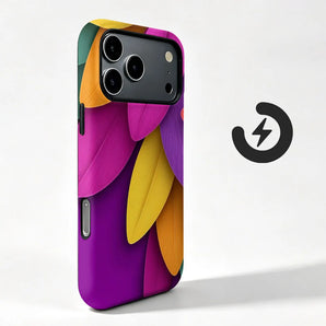 Magnetic Phone Case For Oppo Find X8 X8s X9s X6 X7 Pro Ultra Colorful Leaf 2 IN 1 Film shell Shockproof Back Cover Fundas