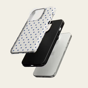 Tiny Blue Star Phone Case For Magnetic for iPhone 17 16 15 14 13 12 11 Pro Max Plus Double-layer Anti-Drop Back Cover