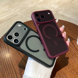Luxury Translucent Magnetic for Magsafe Phone Case For iPhone 18 17 16 15 14 13 Pro Max Air Plus Camera Protection PC Cover