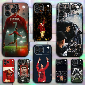 F-Football For C-CR7 R-Ronaldo 7 Phone Case For iPhone 17,16,15,14,13,12,11,Pro,X,XS,Max,XR,Plus,Mini Soft Black Shockproof TPU