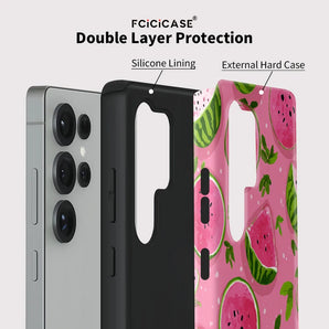 Watermelon Printing Case For Samsung Galaxy S24 S25 Plus S25+ S20 FE S23 Ultra Luxury Shockproof Silicone Cover