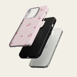 Blush Heart Cherry Phone Case for IPhone 17 16 15 14 13 Pro Max Plus for Magnetic Single Double-layer Tough Case
