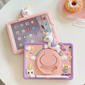Cartoon Horse Case For iPad A19 12th 2026 A16 2025 2024 Air11 M4 M3 M2 Pro11 M4 M2 9.7 10.2 10.9 iPad 6 7 8 9 10th iPad Air 4 5