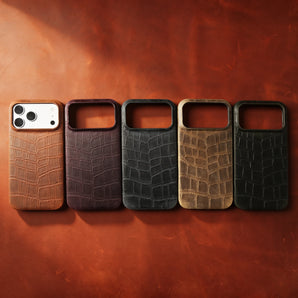 Crazy Horse Crocodile Genuine Leather Case for Iphone 17 Pro Max Air 17e 16e 16 15 14 Plus 13 12 Mini 11 Phone Back Cover Cases