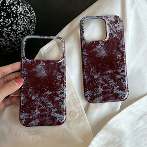 Red Grey Texture Phone Case for iPhone 18 17 16 16E 15 14 13 12 11 Air Pro Max X XS XR XSMax 7 8 Plus Glossy Film Hard PC Cover