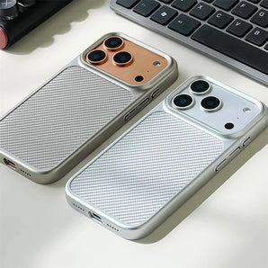 Luxury Business Carbon Fiber Pattern Matte Case for iPhone 17 16 15 Pro Max For Magsafe Magnetic Wireless Charging Hard PC Cover