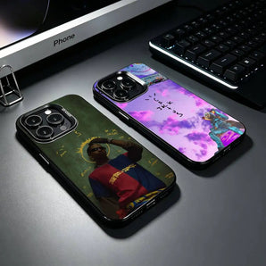Travis-Scott-Huncho-Jack Phone Case For iPhone 17,16,15,14,13,12,11 Plus,Pro Max,XS,Colored Silver Plated Inside Cover