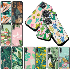Phone Cover for OPPO A40 A60 A80 A38 A18 A17 A16 A78 A79 A54 A15 A57 4G 5G Casing Silicone Case Leaf Plant Leaves Cactus