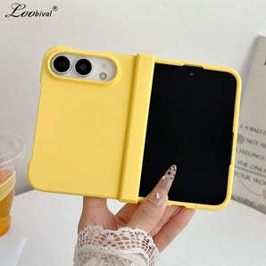 for iPhone Duo Luxury Candy Color Matte Case for iPhone Duo fold Hinge Protection Hard PC Shockproof Cover