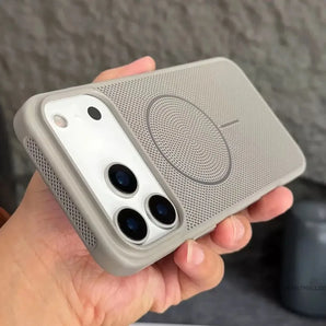 New Heat Dissipation Mesh For Magsafe Magnetic Phone Case For iPhone 17 Air 16 15 14 Plus 13 12 11 Pro Max Wireless Charge Cover