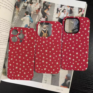 Five-Pointed Star Red Background Phone Case For iPhone 17 14 15 16 Pro Max 11 12 13 Pro XS X XR 7 8 Plus 12 Mini Silicone Cover