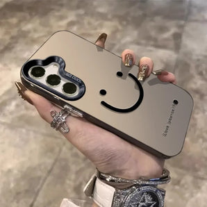 For Samsung Galaxy S26 S25 S24 S23 Ultra S22 Plus S21 FE Case Color Silver Smile Cheeks Cover For A57 A37 A17 A56 A55 A25 Funda