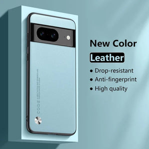 Leather Case for Google Pixel 9 Pro XL Pixel 9 8 7 6 Pro 5 4 XL 8a 7a 6a 5a 4a Carbon Fiber Silicone Protection Hard Phone Cover