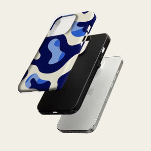 Blue Curved Camouflage IPhone17 Must for Magnetic Phone Case for IPhone 17 16 15 14 Pro Max Plus Single Double-layer Tough Case