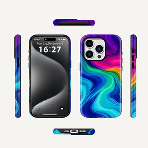 Fcicicase Colorful Art Phone Case For Iphone 18 17 16 Pro Max 15 14 13 12 Plus 11 For Magsafe Wireless Charge PC +TPU Cases Etui