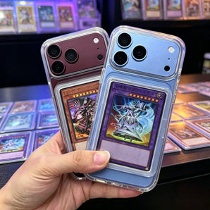 TCG Card Display Phone Case for iPhone TPU Shockproof Case Hold Pokemon Sport Star Card Collector Card Showcase Protective Cover